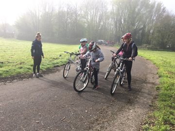 Cycling at Cosmeston